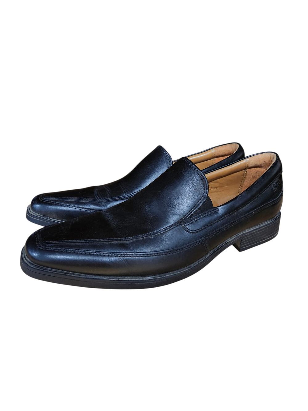 Clarks Collection Men's Black Slip On Loafers Dress Shoes Size 9